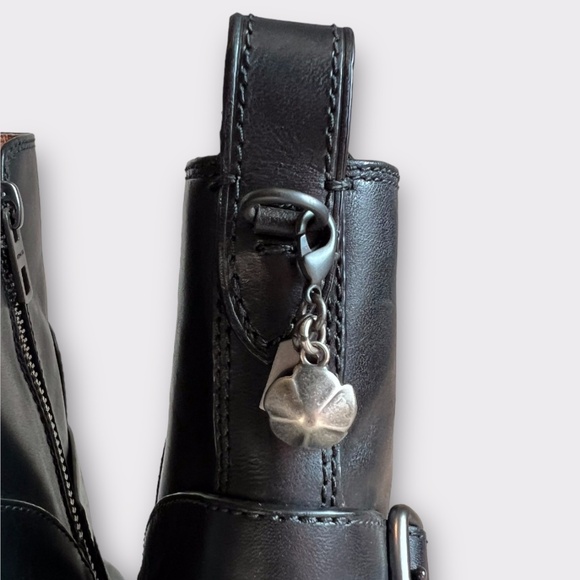 Coach Moto Bootie Heel Black Leather Women’s Size 8.5 - Picture 5 of 11